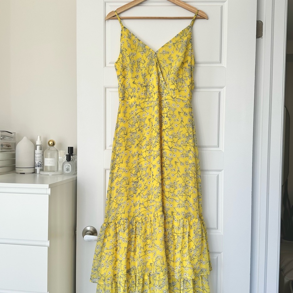 Banana Republic Yellow Floral Maxi Dress